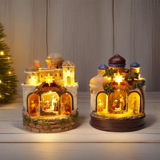 LED Musical Nativity Scene | Light-up Animated Festive Nativity Set Decoration