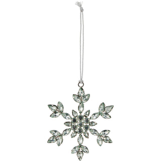 Silver Snowflake Christmas Tree Bauble | Snowflake Christmas Tree Ornament 10cm