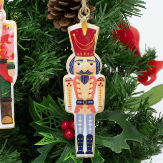 Nutcracker Christmas Bauble | Vintage Metal Soldier Tree Ornament with Twine