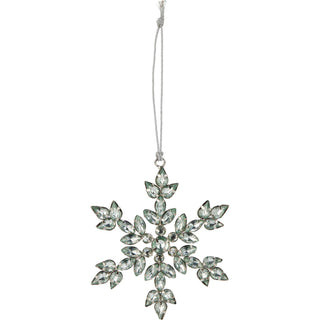 Silver Snowflake Christmas Tree Bauble | Snowflake Christmas Tree Ornament 10cm