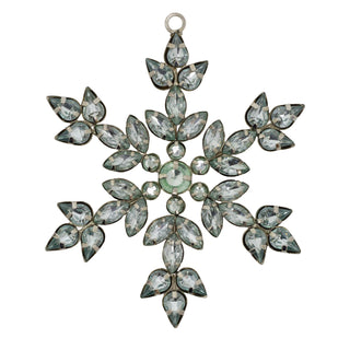 Silver Snowflake Christmas Tree Bauble | Snowflake Christmas Tree Ornament 10cm