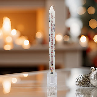 Nutcracker Soldier Advent Dinner Candle | Christmas Calendar Candle - 29cm