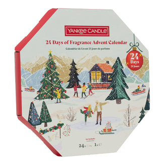 Yankee Candle Christmas Advent Calendar 24 Scented Tea Lights with Glass Holder