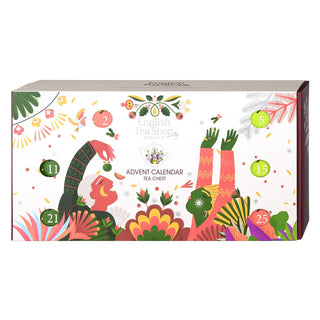 Tea Chest Advent Calendar | 25 Pyramid Tea Bags Christmas Advent Calendar