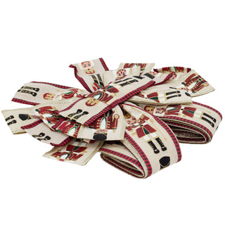 Nutcracker Tree Top Bow with Long Streamer | Fabric Christmas Tree Topper