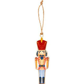 Nutcracker Christmas Bauble | Vintage Metal Soldier Tree Ornament with Twine