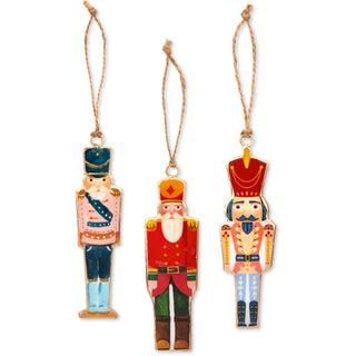 Nutcracker Christmas Bauble | Vintage Metal Soldier Tree Ornament with Twine