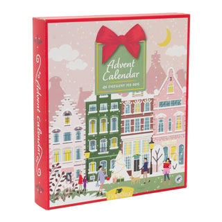 Tea Advent Calendar Herbal & Black Tea Bag Christmas Advent Calendar for Adults