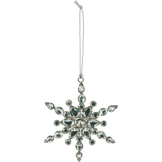 Silver Snowflake Christmas Tree Bauble | Snowflake Christmas Tree Ornament 10cm