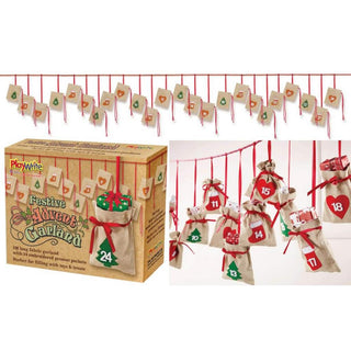 Fabric Bunting Christmas Advent Calendar Garland