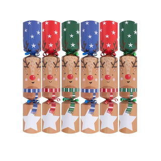 Rudolphs Present Dash Christmas Crackers 6 Family Game Crackers Racing Reindeer