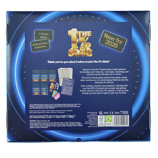 Set of 6 The 1% Club Christmas Crackers, 30cm Quiz Game with 30 Questions
