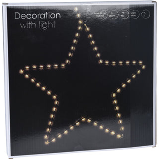 Medium Silhouette LED Christmas Star | 77 LED Star Light Window Decoration - 28cm