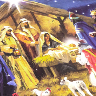 Christmas Advent Calendar Bethlehem Nativity Scene | Religious Advent Calendar Traditional Advent Calendar | Picture Advent Calendar Paper Advent Calendar - 21cm