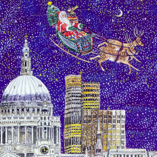 City of London Christmas Advent Calendar | Santa Picture Advent Calendar - 21cm