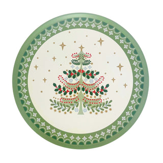 Alpine Houses Christmas Cake Tin, 23cm Round Gisela Graham Storage Tin
