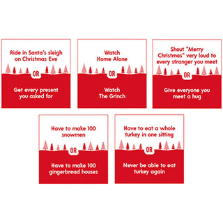 Set of 6 Santa Crackers with Would You Rather Game | Novelty Christmas Crackers