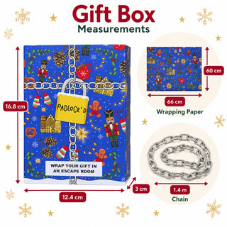 Padlock'd Christmas Escape Room Gift Wrapping Kit