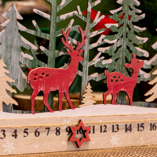 Reindeer Wooden Christmas Advent Calendar | Alpine Forest 24-Day Advent Calendar