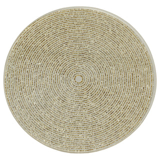 Gold Glitter Candle Coaster, 10cm Glass Candle Plate for Pillar Candles