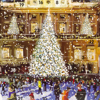 Christmas Skating Advent Calendar Greetings Card | Door Advent Calendar