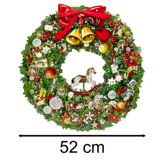 Deluxe Traditional Card Advent Calendar Large - Christmas Wreath