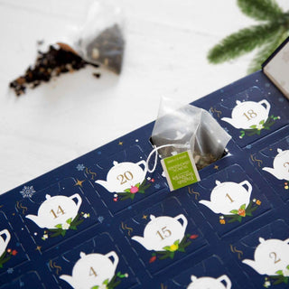 Tea Christmas Advent Calendar | 25 Loose Leaf Pyramid Tea Bags Advent Calendar