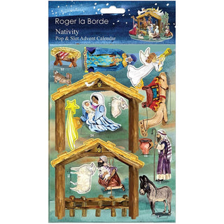 Nativity Advent Calendar, Pop & Slot 3D Christmas Story Scene Petite
