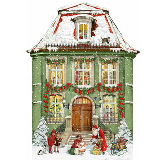 Traditional Christmas Advent Calendar | Victorian House Advent Calendar | Father Christmas Picture Advent Calendar