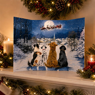 Watching for Santa 3D Christmas Advent Calendar, Freestanding Picture Design