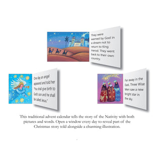 Christmas Advent Calendar The Shepherd's Watch Story Calendar | Religious Advent Calendar Traditional Advent Calendar | Picture Advent Calendar Paper Advent Calendar