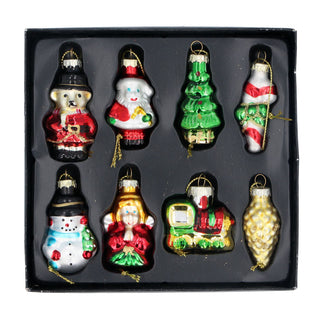 Set of 8 Nostalgia Christmas Baubles | 8 Traditional Christmas Tree Ornaments