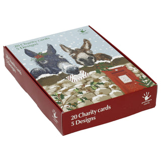Greenfingers Charity Christmas Cards Box of 20 Cards with 5 Designs, Illustrated