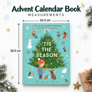 ’Tis the Season Lift-the-Flap Christmas Advent Calendar Book, Festive Poems