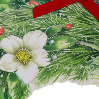 Winter Robin & Holly Wreath Advent Calendar | Large Christmas Advent Calendar