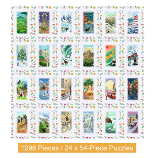 Ravensburger Puzzle Advent Calendar, Christmas Around the World Jigsaw - 1296 Piece