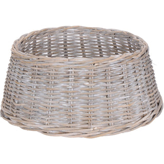 Natural Woven Wicker Christmas Tree Skirt | Kubu Rattan Tree Base Cover - 60cm