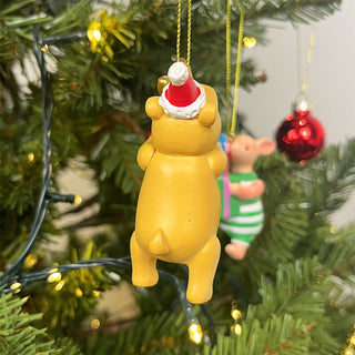 Winnie The Pooh Christmas Tree Decoration with Star, Gisela Graham 8cm