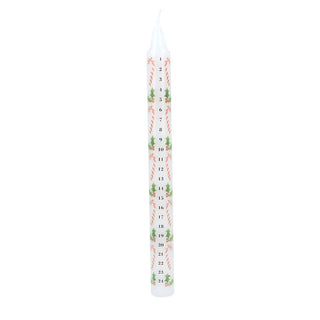 Candy Cane Advent Candle | Numbered Christmas Countdown Advent Calendar - 23cm
