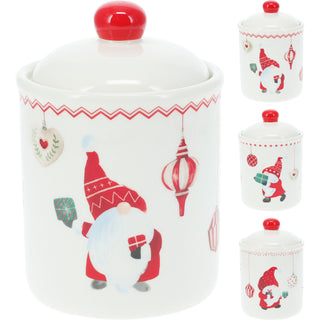 Gonk Christmas Storage Jar | Festive Gnome Kitchen Jar with Airtight Lid - 15cm