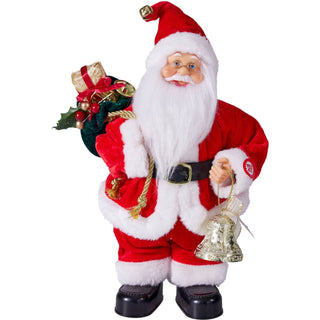 Musical Dancing Santa Claus Christmas Figurine, 28cm Red Santa Ornament