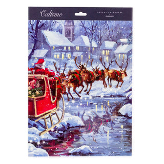 Santa Sleigh Christmas Advent Calendar | Picture Advent Calendar - 41x31.5cm