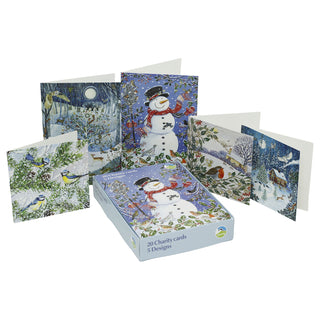 RSPB Charity Christmas Cards Box of 20 Christmas Cards with 5 Designs, Wildlife