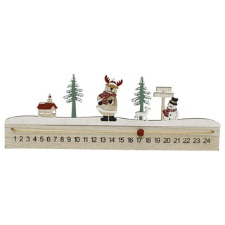 Christmas Advent Calendar Ruler Block Reusable, 39.5cm 24-Day Countdown