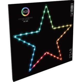 Christmas Star LED RGB Light | 45 LED Colour Changing Star Decoration - 60cm