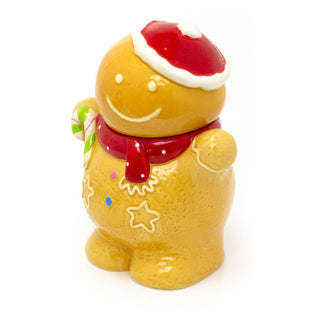 Christmas Gingerbread Storage Jar Ceramic Gingerbread Cookie Jar Biscuit Barrel - Boy