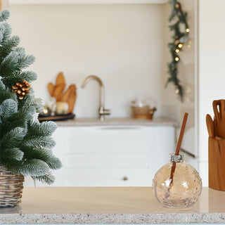 Christmas Bauble Drinking Jar | Novelty Glass with Straw for Festive Drinks