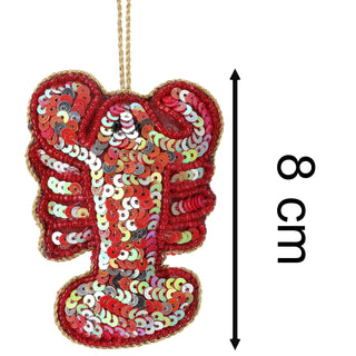 Christmas Tree Beaded Lobster Bauble | Christmas Tree Hanging Ornament - 10cm