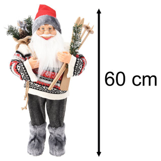 Large Nordic Santa Claus Figurine | Standing Father Christmas Ornament - 60cm