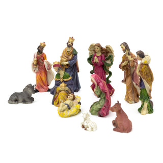 Traditional Christmas Nativity Scene With 11 Beautiful Detailed Figures | Resin Statues And Stable Manger Scene Crib Figurines | Christmas Nativity Set With Figures